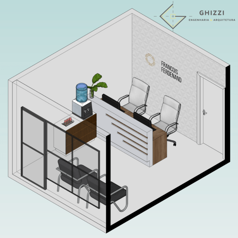 Projeto de Interiores para Recepção Comercial por Ghizzi Engenharia