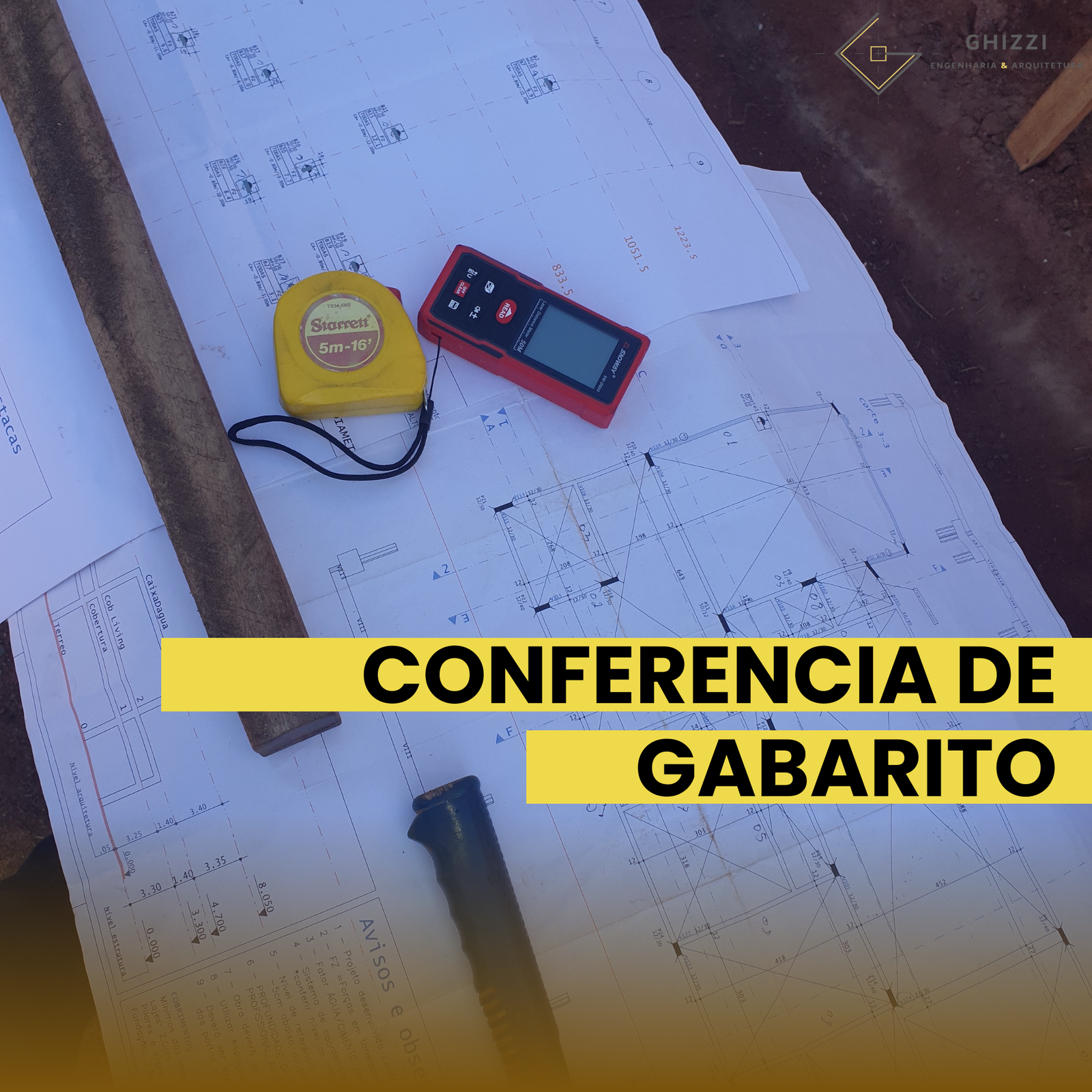 conferência do gabarito da obra