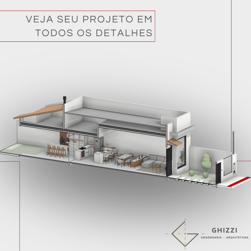 projeto casa com 155 m2 com suíte e cozinha integrada