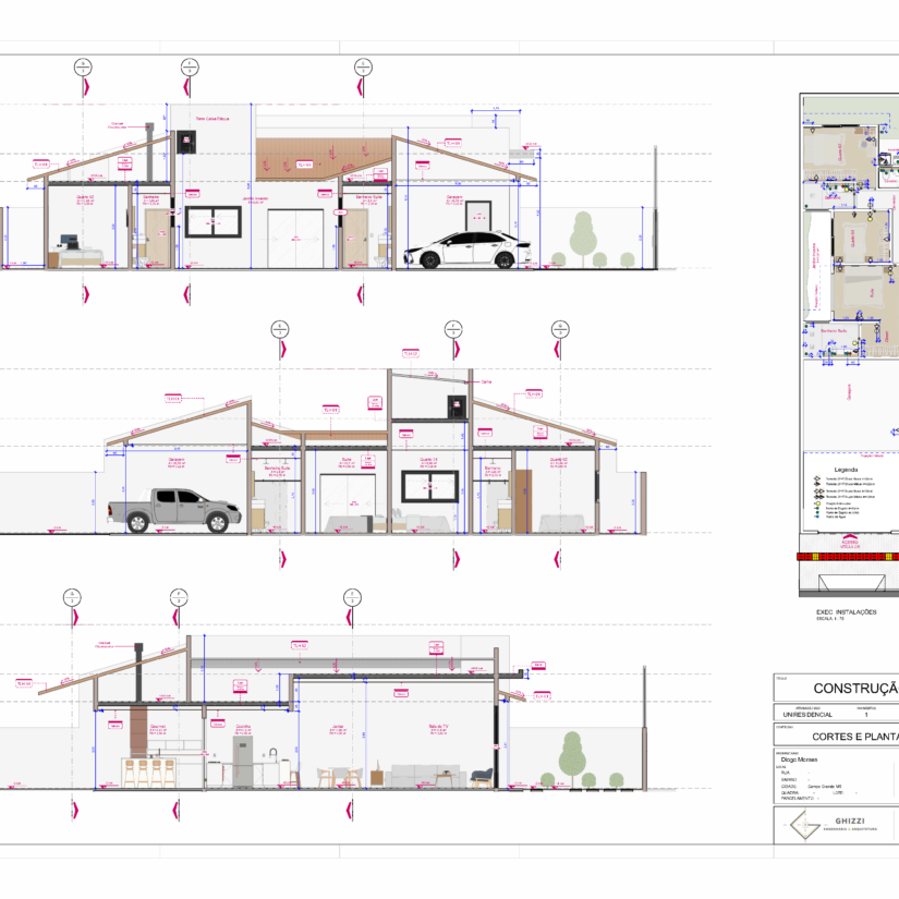 projeto casa com 155 m2 com suíte e cozinha integrada