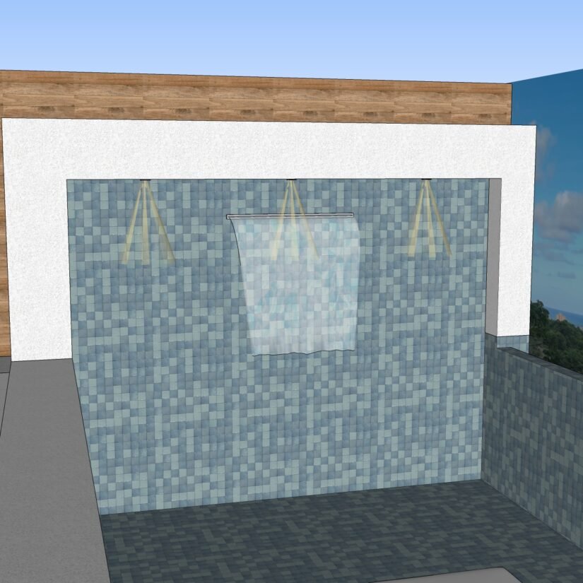 projeto para piscina borda infinita